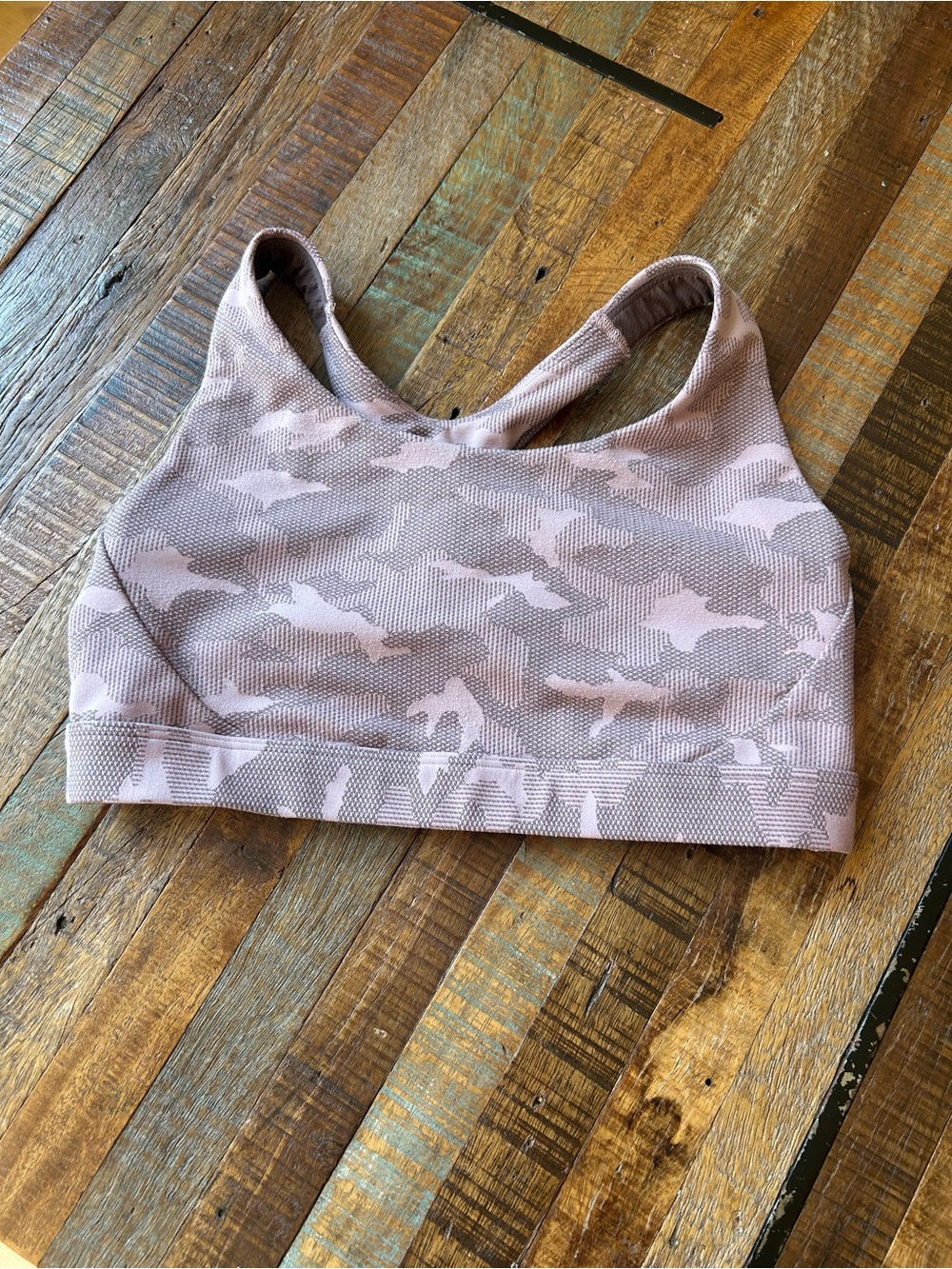 Athleta Racerback Mauve/Pink Camo Sports Bra